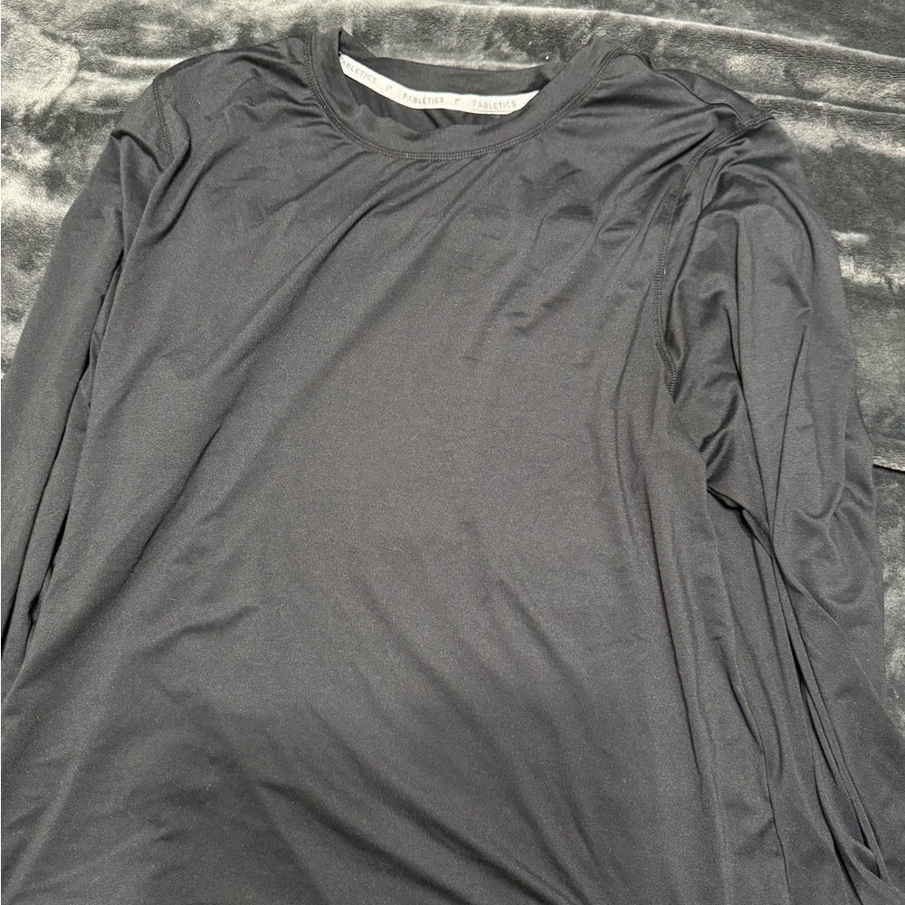 Fabletics Charcoal & Blue Long Sleeve Undershirt